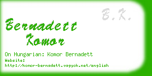 bernadett komor business card